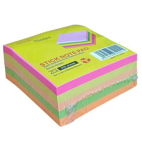 Стики блок 3х3 (76х76) цветные арт.JT-3 300