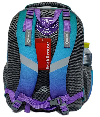 Рюкзак ErichKrause ErgoLine 15L Aquamarine с грудн. перемычкой 64921