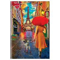 Ежедневник недатир., 136л, А5 ЛАЙТ BG "Прогулка по Парижу" глян.лам. ЕН5и136_лг 12391