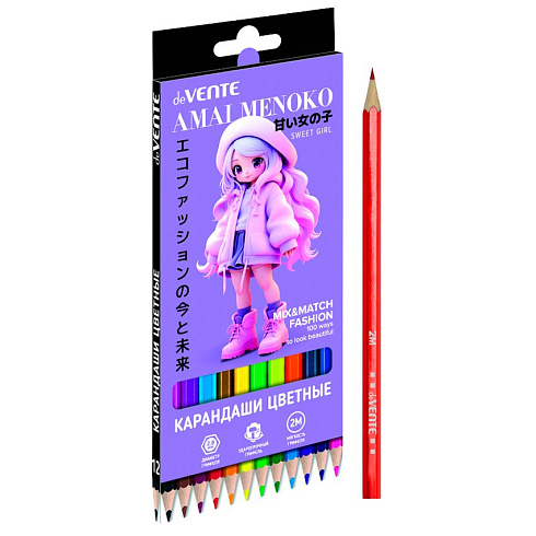 Карандаши 12 цв. "deVENTE. Amai Menoko" 5022618