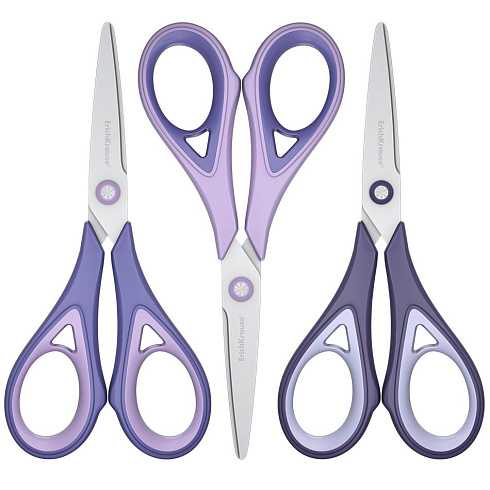 Ножницы ErichKrause Endeavor Lavender, 16 см, ассорти 56926 (24шт в дисп.)