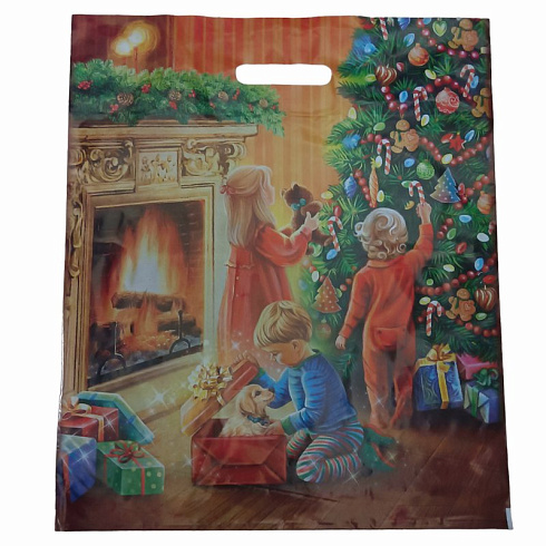 Пакет полиэтиленовый 40х50 Новогодний