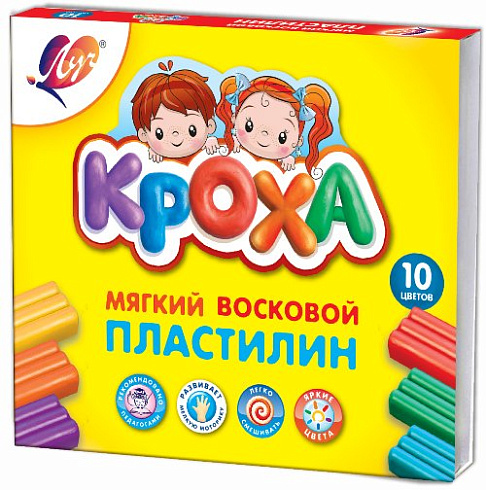 Пластилин мягкий "Кроха" 10 цветов 12С 875-08