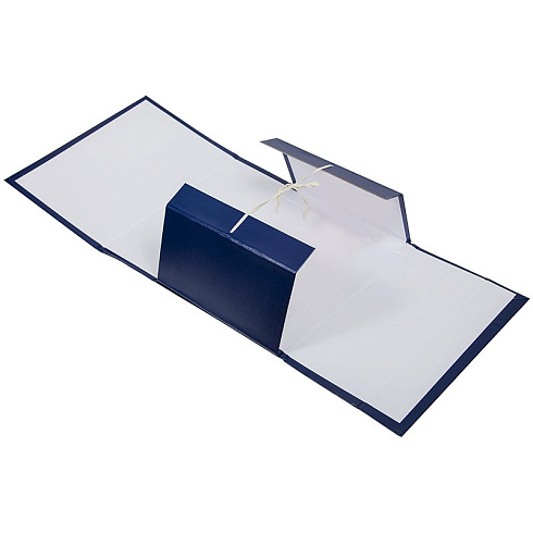 Папка архивная короб 120мм с 4 завязками, ассорти OfficeSpace жесткий клапан, покрытие БВ, 239070