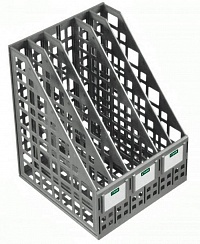 Лоток Стамм вертикальный 5-ти секц. сборный серый ЛТ84