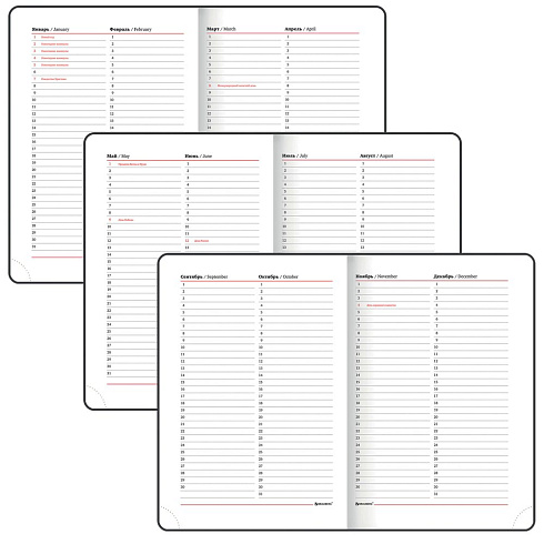 Ежедневник недатир., 160л, А5, BRAUBERG, под кожу, застежка, черный/серый ,111875