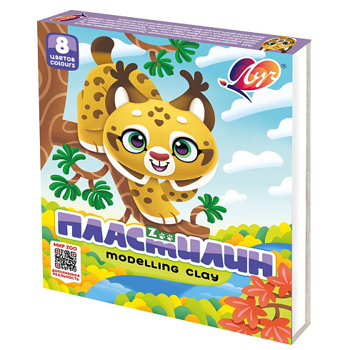 Пластилин "Мини" ZOO ("Луч") 8 цв. 120г 29С 1720-08