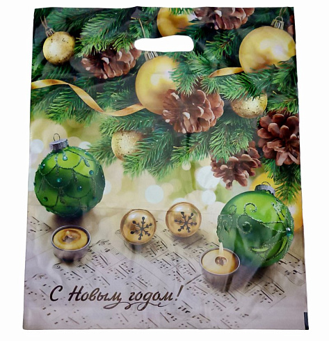 Пакет полиэтиленовый 40х50 Новогодний