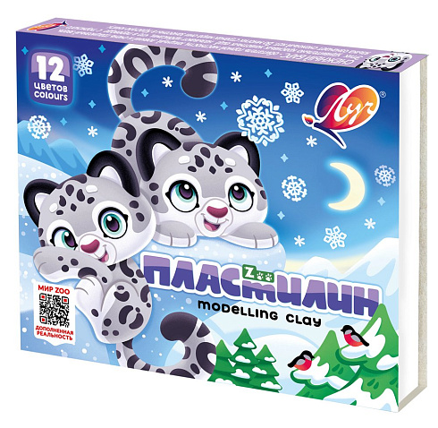 Пластилин "Мини" ZOO ("Луч") 12 цв. 29С 1722-08
