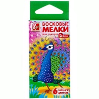 Карандаши восковые шестигр.  8*90 "Мини" 6цв. 12С 864-08