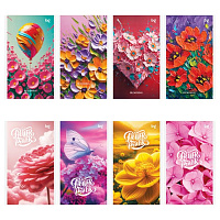 Блокнот А6 24л на скрепке BG"Яркие цветы" Б6ск24 64023