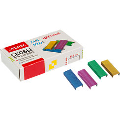 Скобы №24/6 "deVENTE", цветные 1000шт 4141901