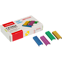 Скобы №24/6 "deVENTE", цветные 1000шт 4141901