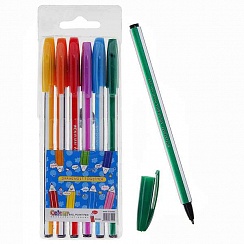 Ручка  набор шарик. AIHAO №563 (6 цв.), 966-6