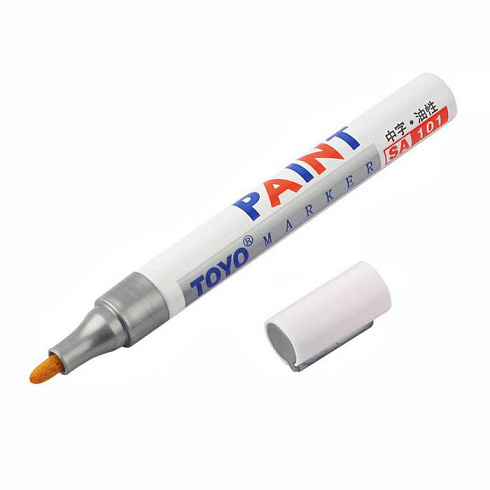 Маркер по металлу серебро TOYO(12 шт. в уп)