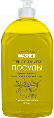 Средство для мытья посуды 0.5  л Washer-D с ароматом лимона