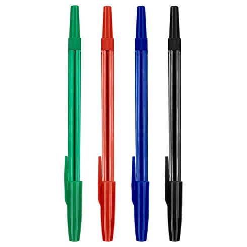 Ручка  набор шариковая  "Стамм" 049, 4цв. 0,7мм РШ-30417-4