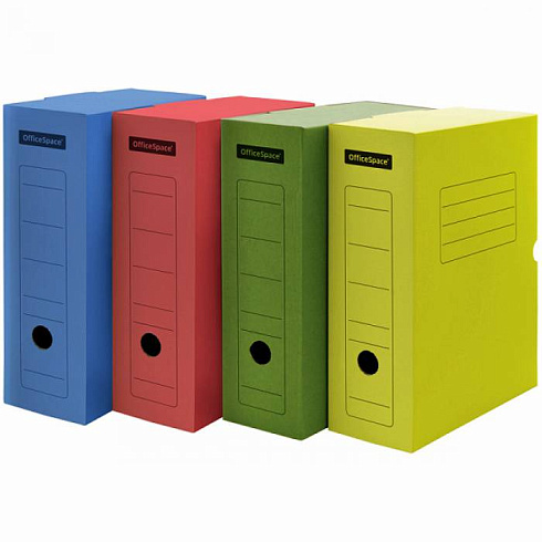 Папка архивная короб 150мм ассорти цветной OfficeSpace 225415