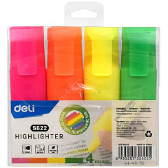 Текстовыделители  набор  /4цв/ DELI арт.S622
