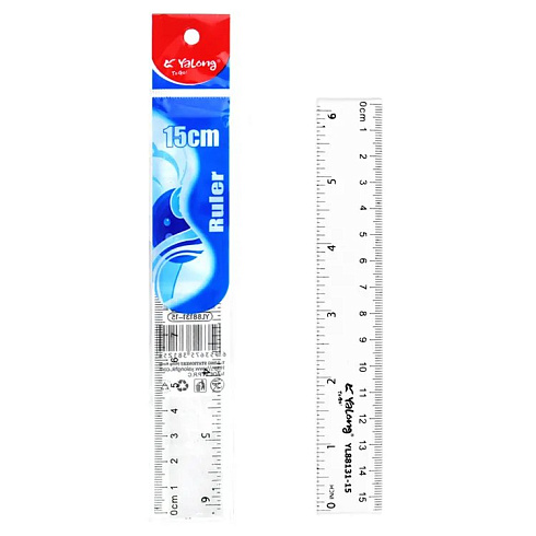 Линейка 15см  пластиковая YL88131-15