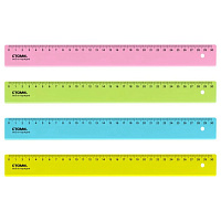 Линейка "стамм" цветная 30см неон ассорти ЛН32