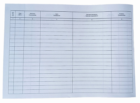 Журнал регистрации приказов