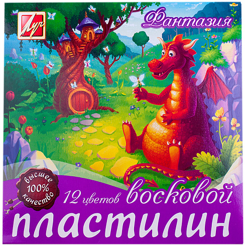 Пластилин восковой "Фантазия" 12 цв. 25С 1523-08