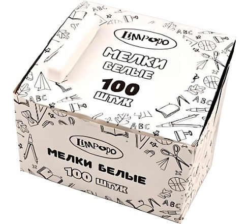 Мел белый  "АЛГЕМ" шк. 1шт (12гр)  арт. МШБ-100