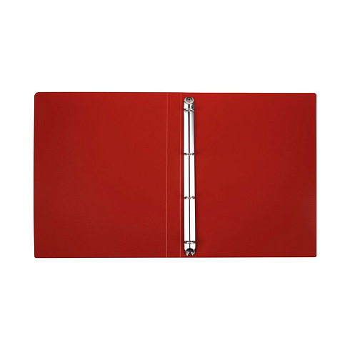 Папка на кольцах 4-к СТАММ А4, 25мм, 500мкм, пластик, красная ММ-32183