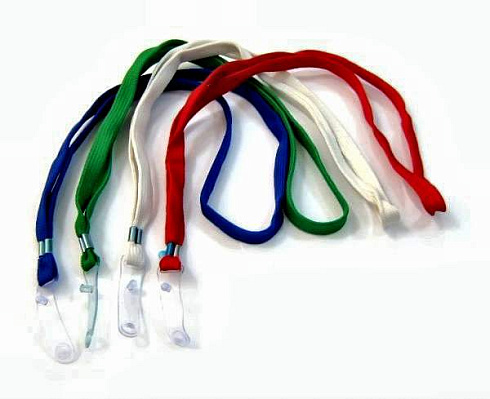 Шнурок для бейджа  с клепкой ассорти