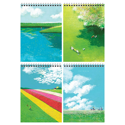 Блокнот А5  60л. на гребне BG "Minimalistic fieldsl", твердая подложка Б5гр60 12770