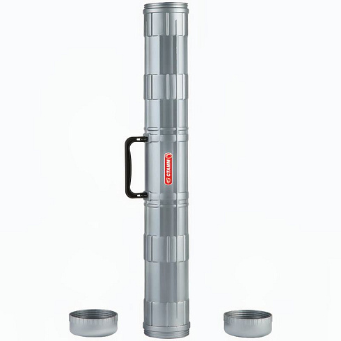 Тубус пластиковый "Стамм" А1-А0 D90ММ с ручкой ПТ22 серый