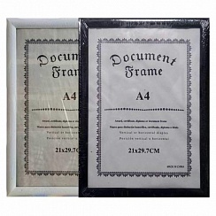 Фоторамка-А4 LB4 черные-белые пластик