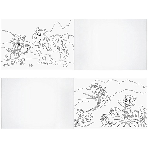 Альбом д/рис. 20л на скрепке А4  Мульти-Пульти "Енот в сказочном мире", с раскраской А20_44388