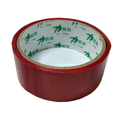 Скотч цветной красный (короб.120шт. спайка 8шт)