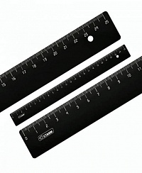 Линейка "Стамм" чёрная 25см ЛН25