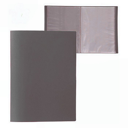 Папка с файлами 10ф "BASIC", 0,50 мм, серый арт.255066-11