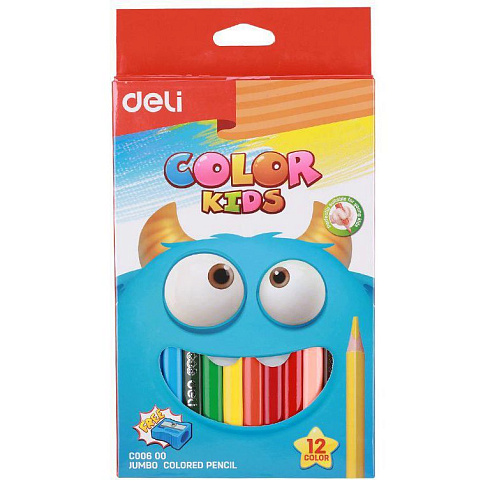 Карандаши 12цв Deli "Сolor Kids", трехгран., арт.С006-00