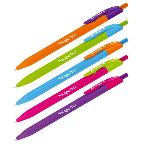 Ручка шар. "Berlingo" "Triangle Fuze RT", синяя на кнопке CBm_07732