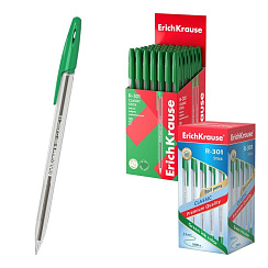 Ручка шар. "Erich Krause" R-301 stick classic зеленая 1,0мм 43187