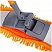 Швабра OfficeClean Professional,телеск.ручка 120см, пласт.флаун.40см, насадка ворс. микрофиб 303056