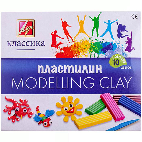 Пластилин "Классика" ("Луч") 10 цветов 200 гр. 7С 304-08