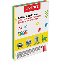 Бумага А4 ксероксн. "deVENTE" 100 л, 80 г/м², интенсивные цвета, ассорти (5 цветов) 2072218