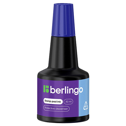 Штемпельная краска "Berlingo" синяя 30ml арт.KKp_30002