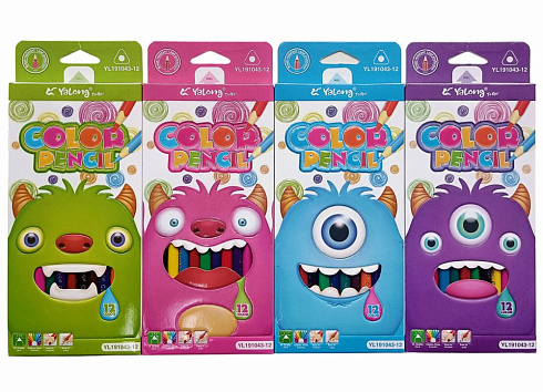 Карандаши 12 цв YL191043-12