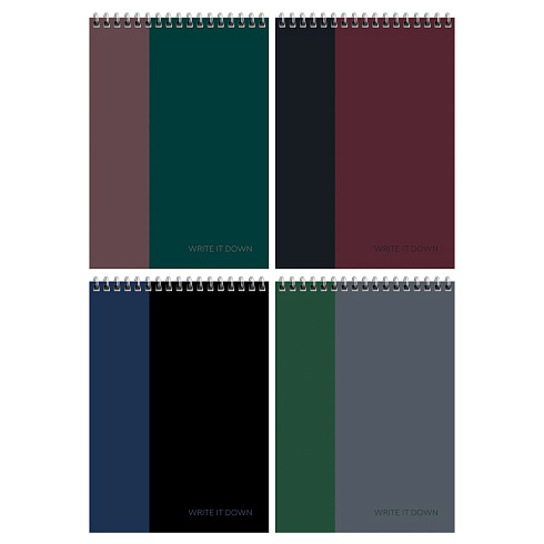 Блокнот А5  80л. на гребне BG  "Duo mono", твердая подложка Б5гр80 55933