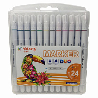 Маркеры для скетчинга 24цв., двусторонние YL195108-24
