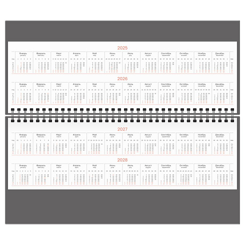 Планинг недатир. 56 листов, 330*1130 мм, BG "Winner. Black", черный, кожзам.,Pu_29499