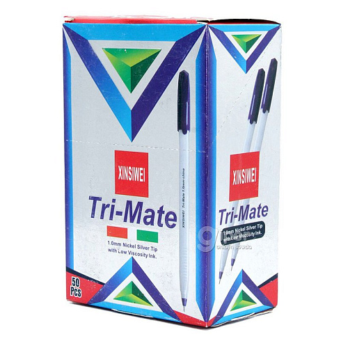 Ручка шариковая Tri-Mate 1мм н/р