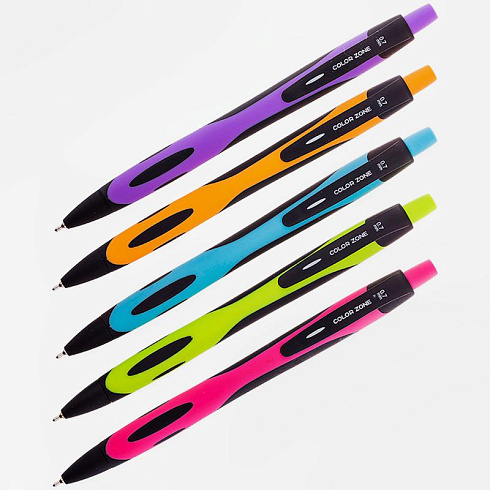 Ручка шар. "Berlingo" Color Zone 0.7мм синяя CBm_70950 на кнопке